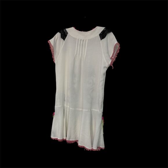 Custo Barcelona FRINGE EMBROIDERED MINI DRESS SZ S - Picture 3 of 4